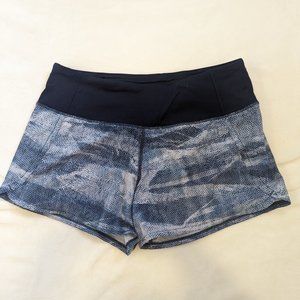 Blue Lululemon Speed Up Lined Shorts - Size 4